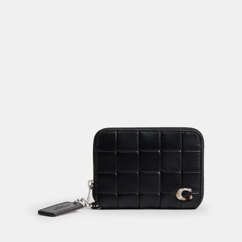 Coachtopia Zip Around Wallet In Checkerboard Upcrafted Leather